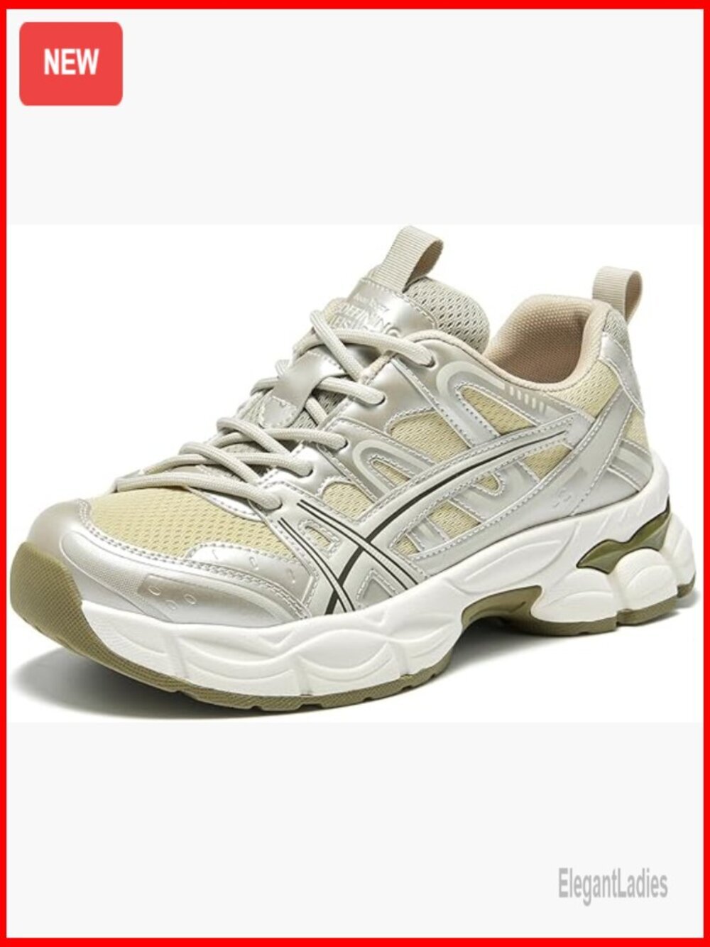 Chunky Platform Sneakers, Lightweight Walking Shoes, Lace-Up Dad Style